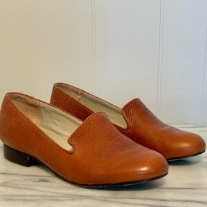 L.L. Bean Signature Women's Cognac Leather Slip-On Loafers